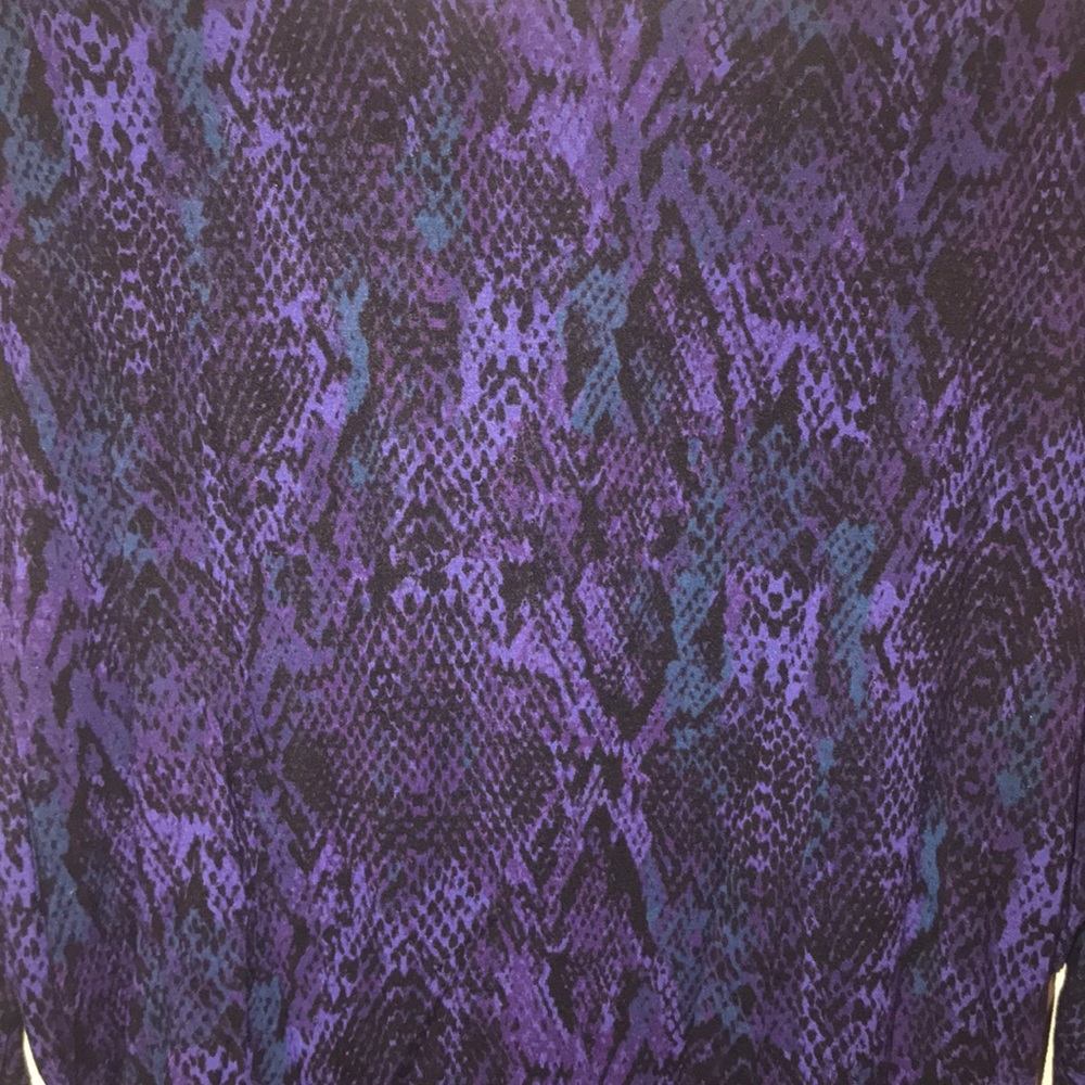 LYSSE PURPLE SNAKE PRINT KNIT DRESS